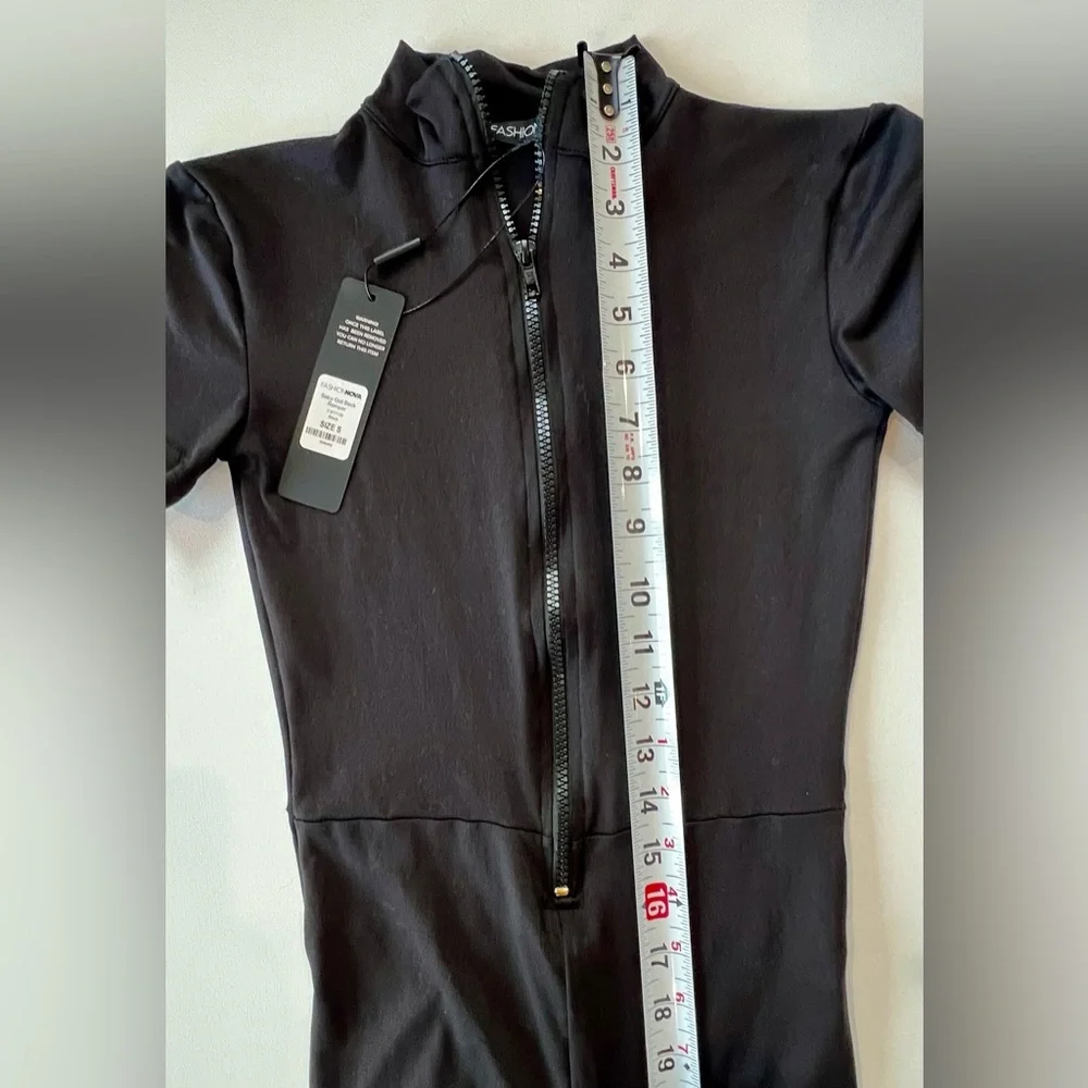 Fashion Nova NWT Black Baby Got Back Romper Small - Picture 5 of 9